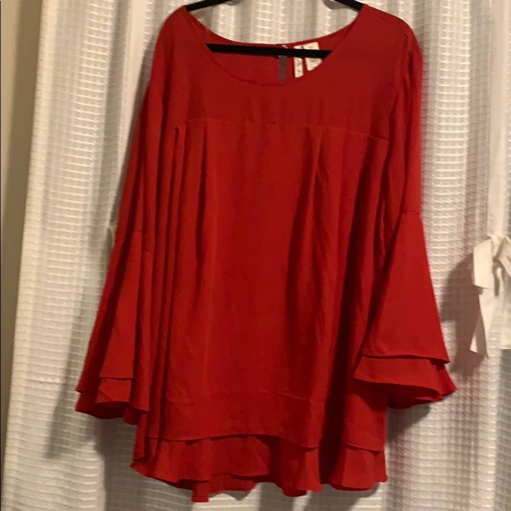 Red office professional shirt